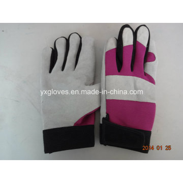 Glove-Mechanic Glove-Leather Glove-Leather Working Glove-Hand Protected-Cow Leather Glove